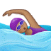 🏊🏽‍♀️ woman swimming: medium skin tone display on Samsung